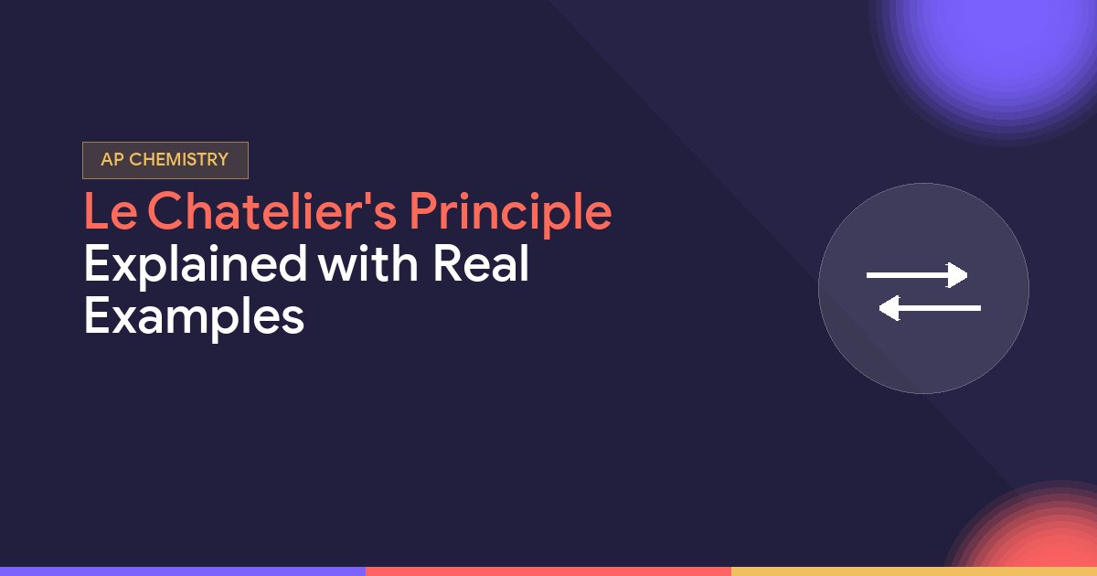 Le Chatelier's Principle Explained with Real Examples - Virtually There Teaching blog cover